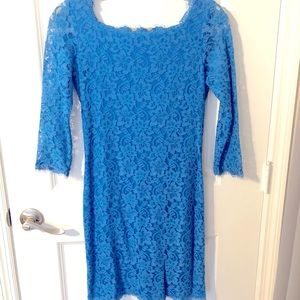 Diane VonFurstenberg DVF Blue Zarita Mini Dress